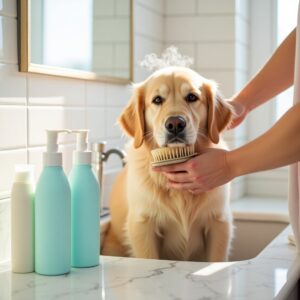 flux dev a adorable golden retriever with a fluffy coat and br 2