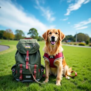 flux dev a friendlylooking golden retriever dog wearing a red 0